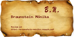 Braunstein Mónika névjegykártya
